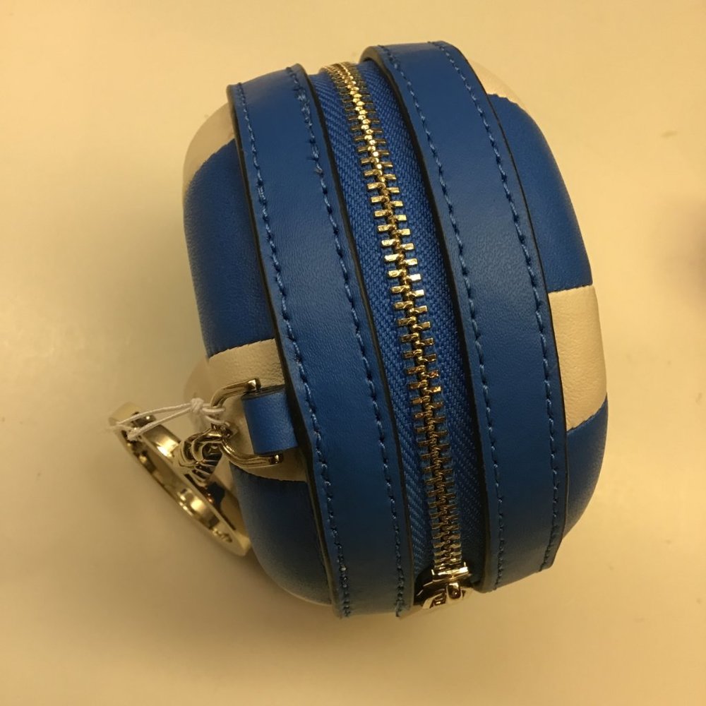 Kate Spade New Royal and Cream Buoy Zippered Key Chain - Picture 6 of 7